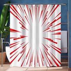 Line Red Sun Arrow Shower Curtain 60  X 72  (medium)  by Mariart