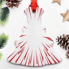 Line Red Sun Arrow Ornament (christmas Tree)  by Mariart