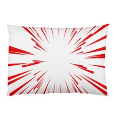 Line Red Sun Arrow Pillow Case (two Sides)