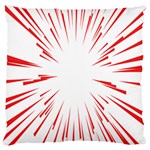 Line Red Sun Arrow Large Cushion Case (Two Sides) Front