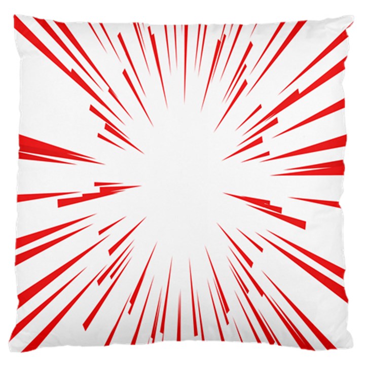 Line Red Sun Arrow Large Cushion Case (Two Sides)