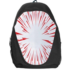 Line Red Sun Arrow Backpack Bag by Mariart