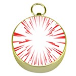 Line Red Sun Arrow Gold Compasses Front