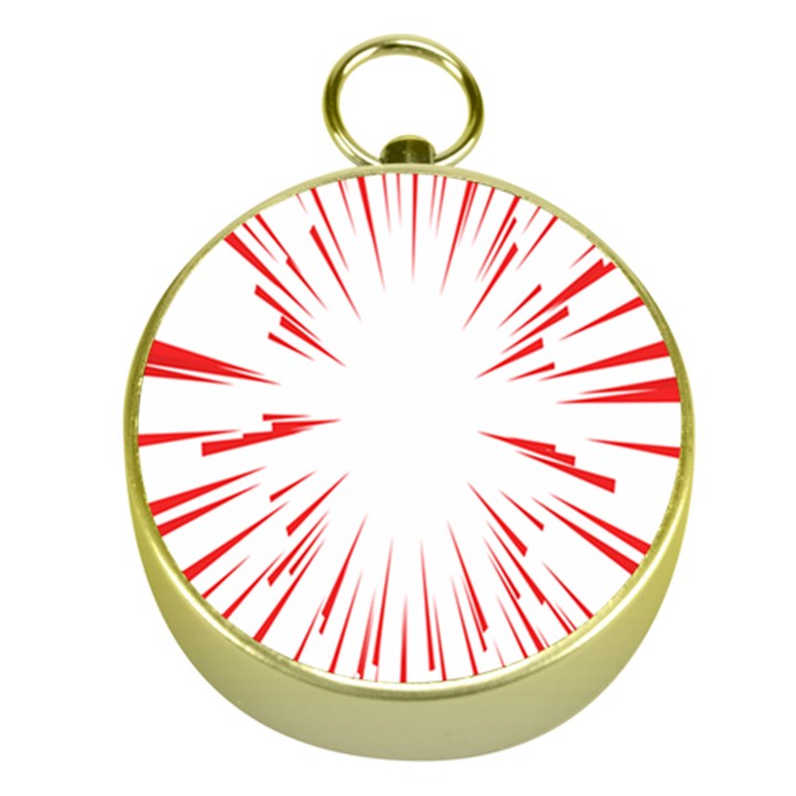 Line Red Sun Arrow Gold Compasses