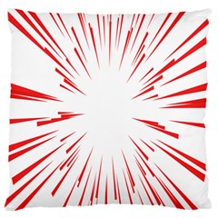 Line Red Sun Arrow Large Flano Cushion Case (one Side) by Mariart