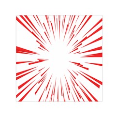 Line Red Sun Arrow Small Satin Scarf (square)