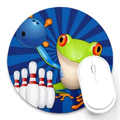 Tree Frog Bowling Round Mousepads by crcustomgifts