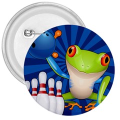 Tree Frog Bowling 3  Buttons by crcustomgifts