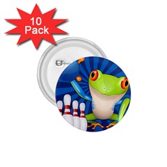 Tree Frog Bowling 1 75  Buttons (10 Pack) by crcustomgifts