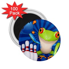 Tree Frog Bowling 2 25  Magnets (100 Pack)  by crcustomgifts