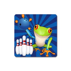 Tree Frog Bowling Square Magnet by crcustomgifts