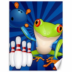 Tree Frog Bowling Canvas 12  X 16   by crcustomgifts