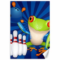 Tree Frog Bowling Canvas 12  X 18   by crcustomgifts