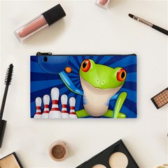 Tree Frog Bowling Cosmetic Bag (small)  by crcustomgifts