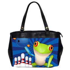 Tree Frog Bowling Office Handbags (2 Sides)  by crcustomgifts