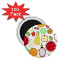 Mango Fruit Pieces Watermelon Dragon Passion Fruit Apple Strawberry Pineapple Melon 1.75  Magnets (100 pack)  Front