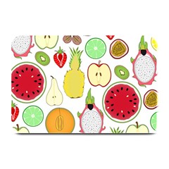 Mango Fruit Pieces Watermelon Dragon Passion Fruit Apple Strawberry Pineapple Melon Plate Mats by Mariart