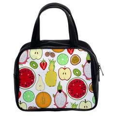 Mango Fruit Pieces Watermelon Dragon Passion Fruit Apple Strawberry Pineapple Melon Classic Handbags (2 Sides) by Mariart