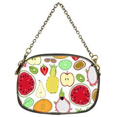 Mango Fruit Pieces Watermelon Dragon Passion Fruit Apple Strawberry Pineapple Melon Chain Purses (one Side)  by Mariart