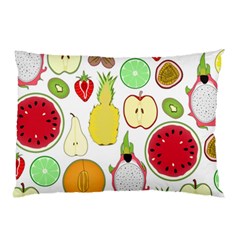 Mango Fruit Pieces Watermelon Dragon Passion Fruit Apple Strawberry Pineapple Melon Pillow Case by Mariart