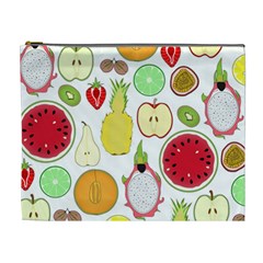 Mango Fruit Pieces Watermelon Dragon Passion Fruit Apple Strawberry Pineapple Melon Cosmetic Bag (xl) by Mariart