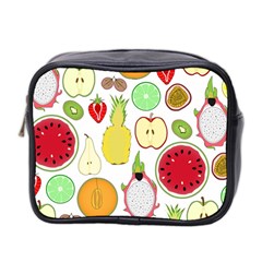 Mango Fruit Pieces Watermelon Dragon Passion Fruit Apple Strawberry Pineapple Melon Mini Toiletries Bag 2-side by Mariart