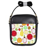 Mango Fruit Pieces Watermelon Dragon Passion Fruit Apple Strawberry Pineapple Melon Girls Sling Bags Front