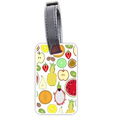 Mango Fruit Pieces Watermelon Dragon Passion Fruit Apple Strawberry Pineapple Melon Luggage Tags (one Side)  by Mariart