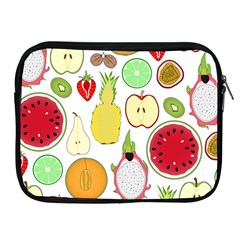 Mango Fruit Pieces Watermelon Dragon Passion Fruit Apple Strawberry Pineapple Melon Apple Ipad 2/3/4 Zipper Cases by Mariart