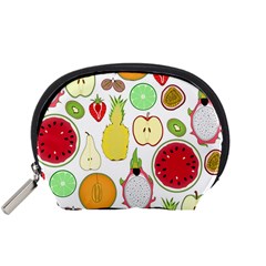 Mango Fruit Pieces Watermelon Dragon Passion Fruit Apple Strawberry Pineapple Melon Accessory Pouches (small)  by Mariart