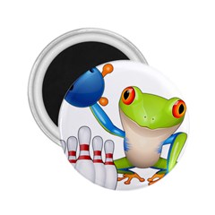 Tree Frog Bowler 2 25  Magnets by crcustomgifts