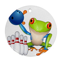 Tree Frog Bowler Ornament (round)