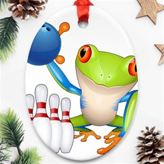 Tree Frog Bowler Ornament (oval) by crcustomgifts