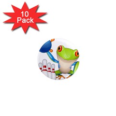 Tree Frog Bowler 1  Mini Magnet (10 Pack) 