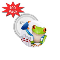 Tree Frog Bowler 1 75  Buttons (100 Pack) 