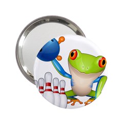 Tree Frog Bowler 2 25  Handbag Mirrors