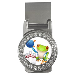 Tree Frog Bowler Money Clips (cz)  by crcustomgifts