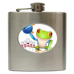 Tree Frog Bowler Hip Flask (6 Oz) by crcustomgifts