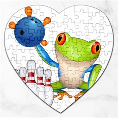 Tree Frog Bowler Jigsaw Puzzle (heart)