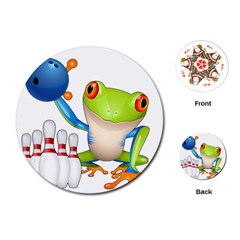 Tree Frog Bowler Playing Cards (round)  by crcustomgifts