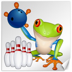 Tree Frog Bowler Canvas 16  X 16   by crcustomgifts