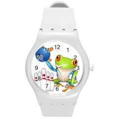 Tree Frog Bowler Round Plastic Sport Watch (m)