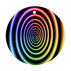 Hypnotic Circle Rainbow Ornament (round) by Mariart