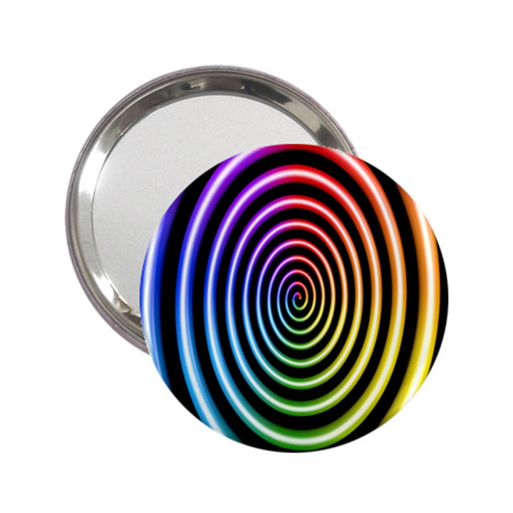 Hypnotic Circle Rainbow 2.25  Handbag Mirrors