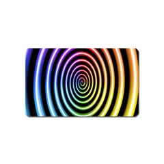 Hypnotic Circle Rainbow Magnet (name Card) by Mariart