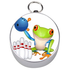 Tree Frog Bowler Silver Compasses by crcustomgifts