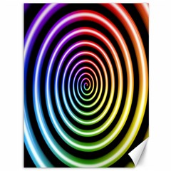 Hypnotic Circle Rainbow Canvas 36  X 48   by Mariart