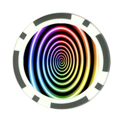 Hypnotic Circle Rainbow Poker Chip Card Guard (10 Pack)