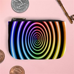 Hypnotic Circle Rainbow Mini Coin Purses by Mariart