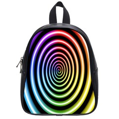 Hypnotic Circle Rainbow School Bag (small)